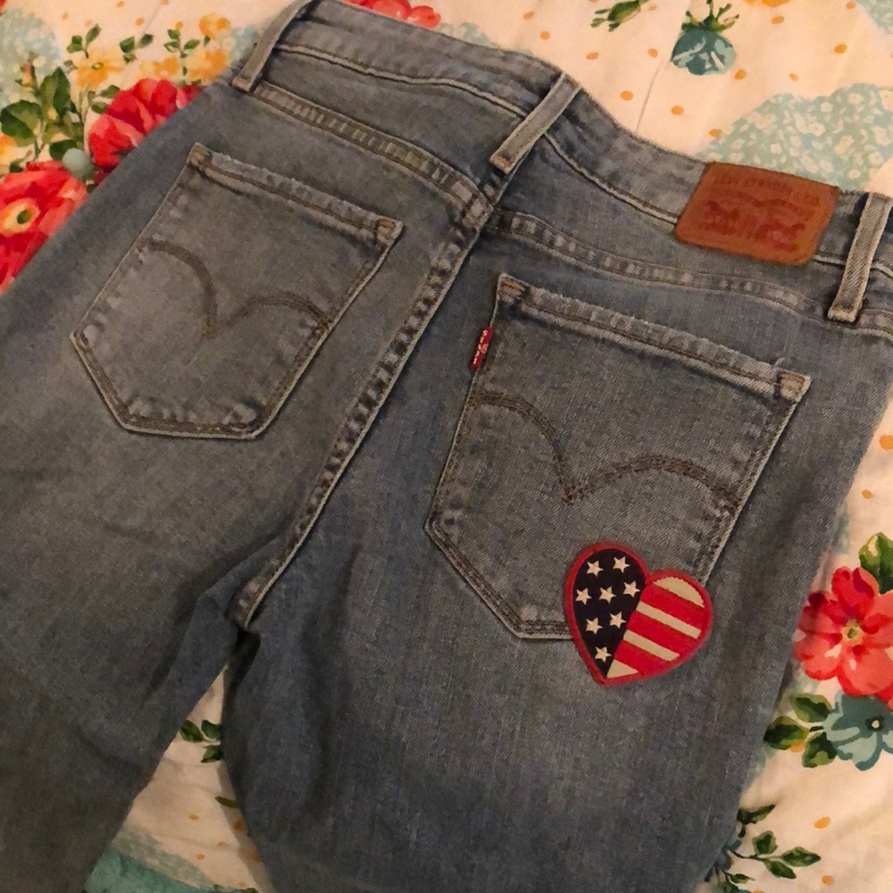 Levi’s patched jeans